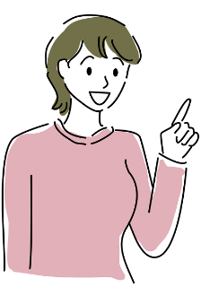 指さす女性